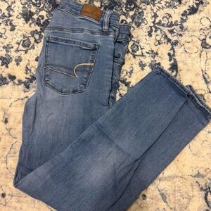 American Eagle Outfitters Light Blue Straight Leg Jeans